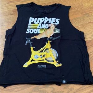SoulCycle x Puppies Make Me Happy Tank -Size Small